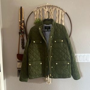 Jcrew quilted Utility army green coat/jacket | LT